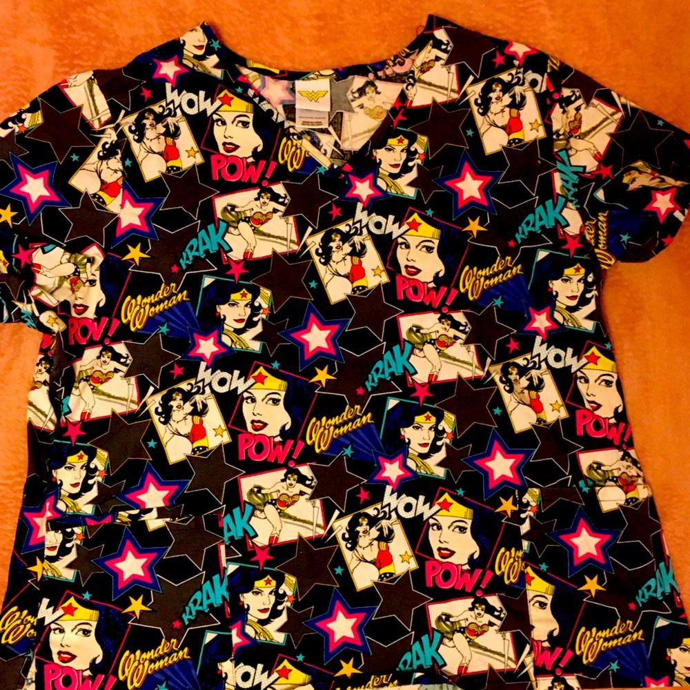 Wonder Woman scrub top